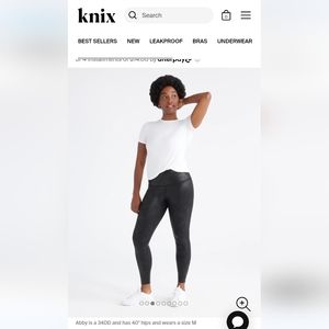 Knix x Papaya Sculpt Faux Leather Leggings